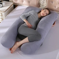pregnant women pillow maternity solid print sleeping u shaped pillow abdominal cushion care nursing waist side sleeping pillow