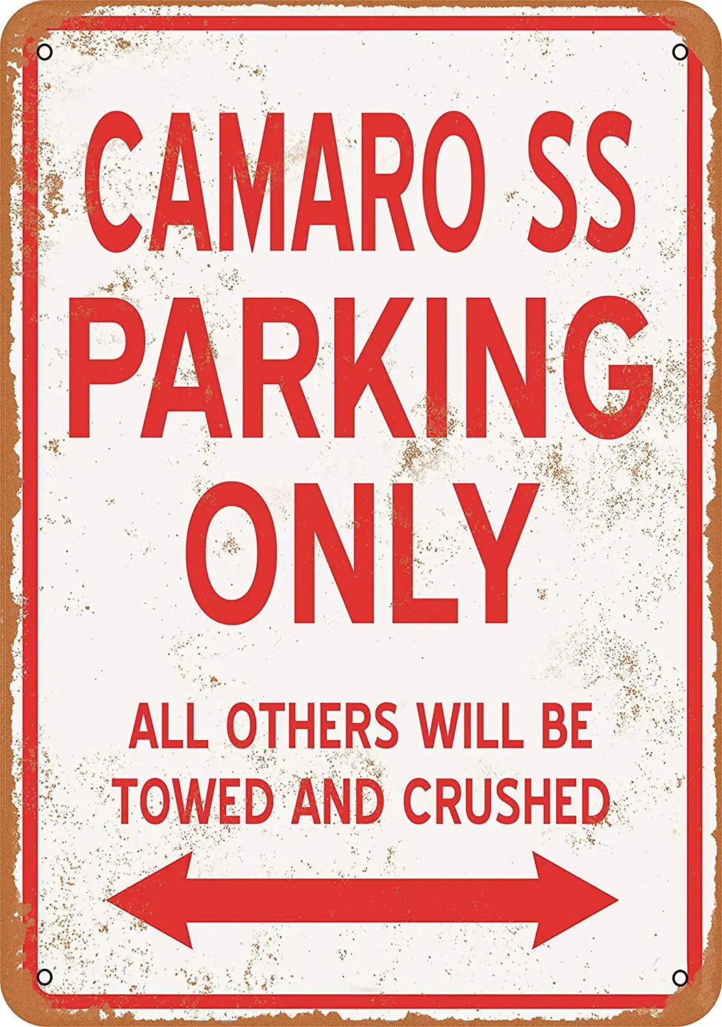 

WallColor 8*12 Metal Sign Camaro SS Parking ONLY Vintage Look
