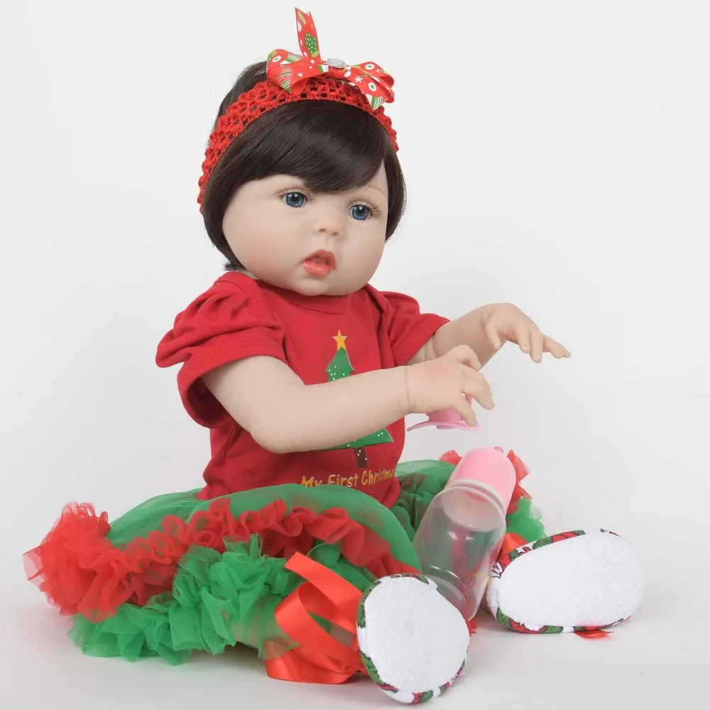 22 &quot55 см Модная Кукла Реборн потрясающая силиконовая Реалистичная кукла реборн