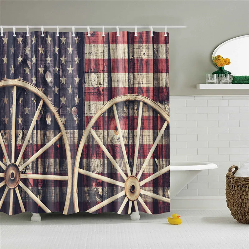 Постер с флагом для ванной и душа водонепроницаемые занавески из полиэстера 3d в