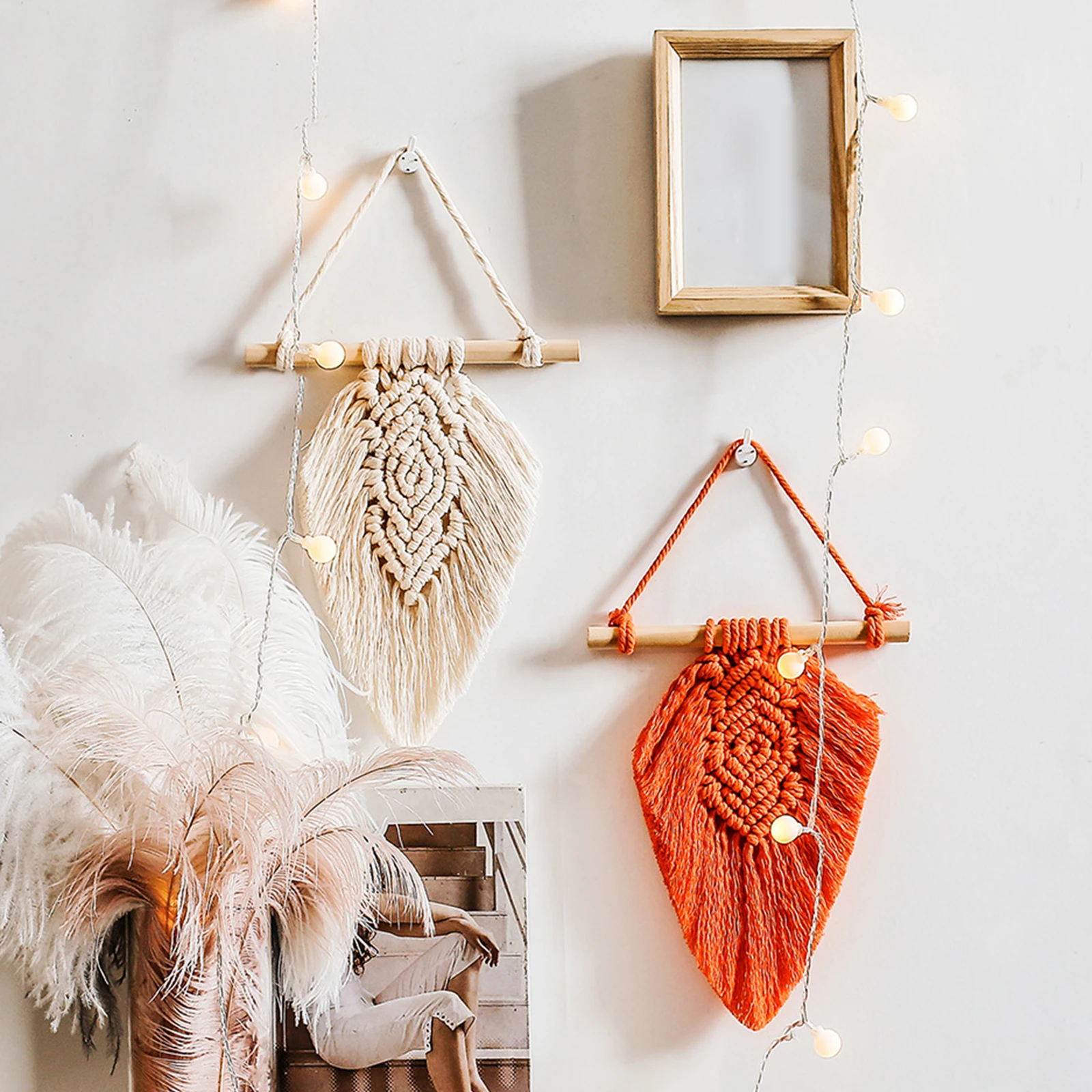 

Макраме настенный Плетеный богемный шикарный гобелен домашний декор квартирная комната