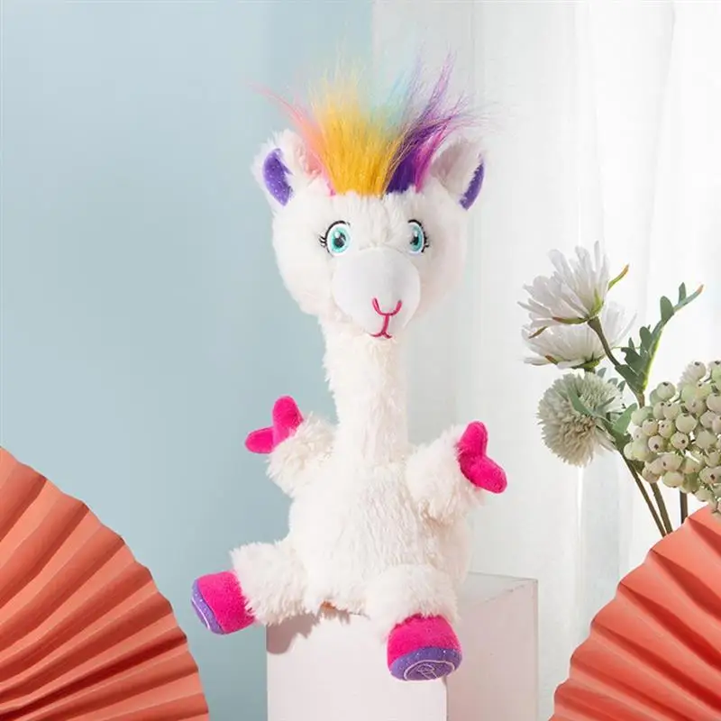 

Alpaca Plush Dancing Toy Electric Stuffed Toy Talk Singing and Dancing Multifunctional Animal Toys for Kids Ostrich with 3 Songs