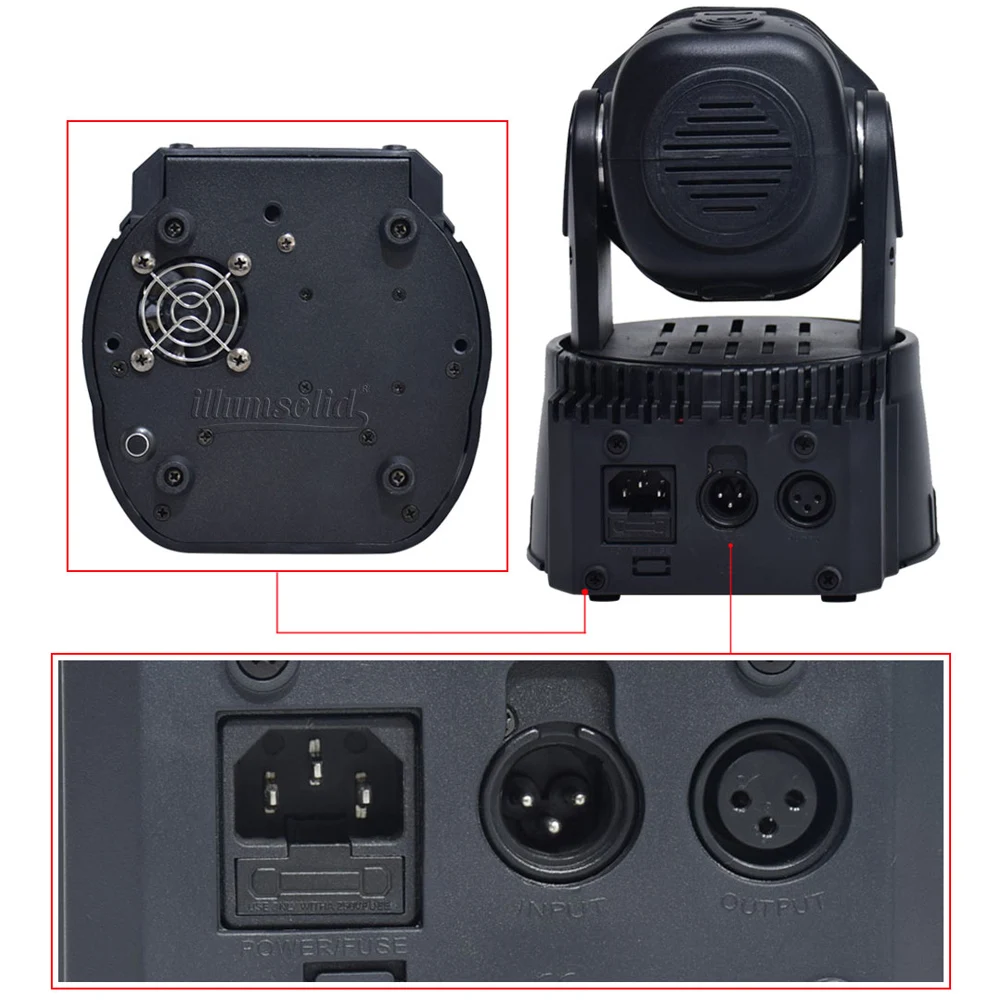 Светодиодный мини светильник Pro 7X12W RGBW 4 в 1 сценический с движущейся головкой DMX512
