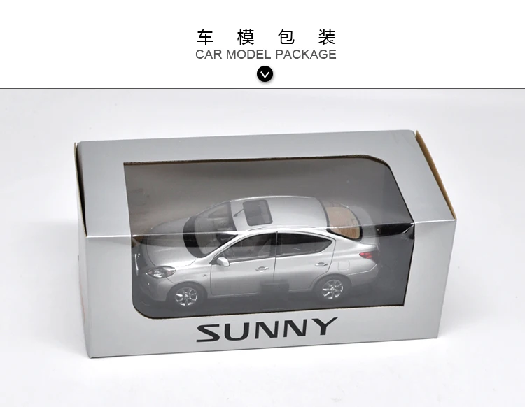 1:18 высокотщательная Модель Nissan Sunny модель автомобиля из сплава статическая