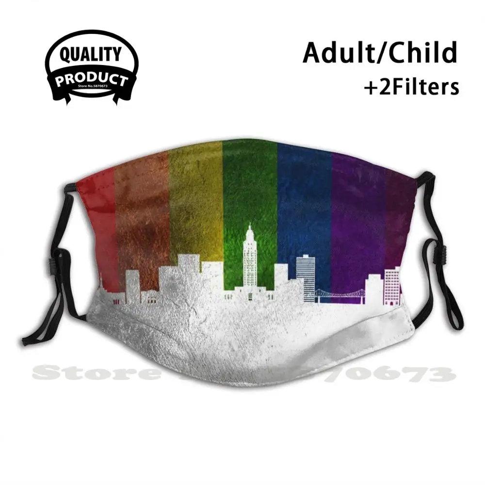 

Baton Rouge Louisiana Spectrum Skyline Anti Dust Filter Men Women Kids Girl Boy Teens Mouth Masks Abconcepts City Skyline Usa