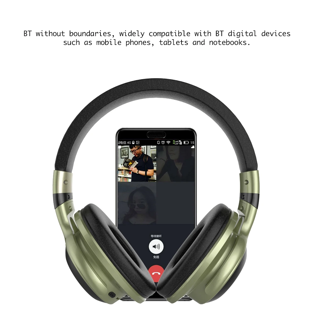 2019 светодиодный беспроводной Bluetooth наушники складывающиеся стерео Музыкальная