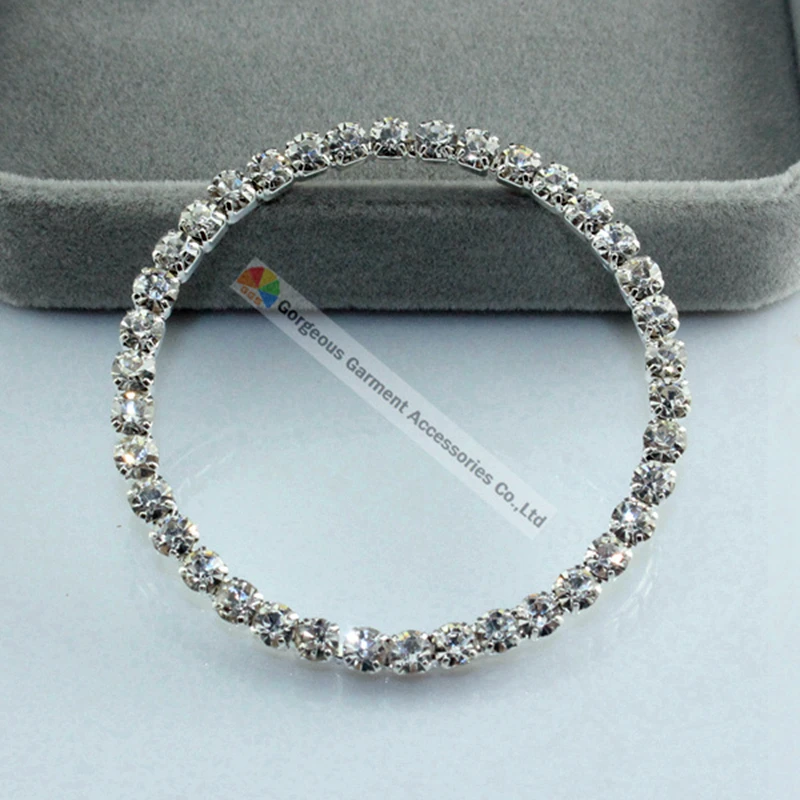 100 шт. 50 мм круглая прозрачная стразы пряжка Золотой Серебряный набор сделай сам