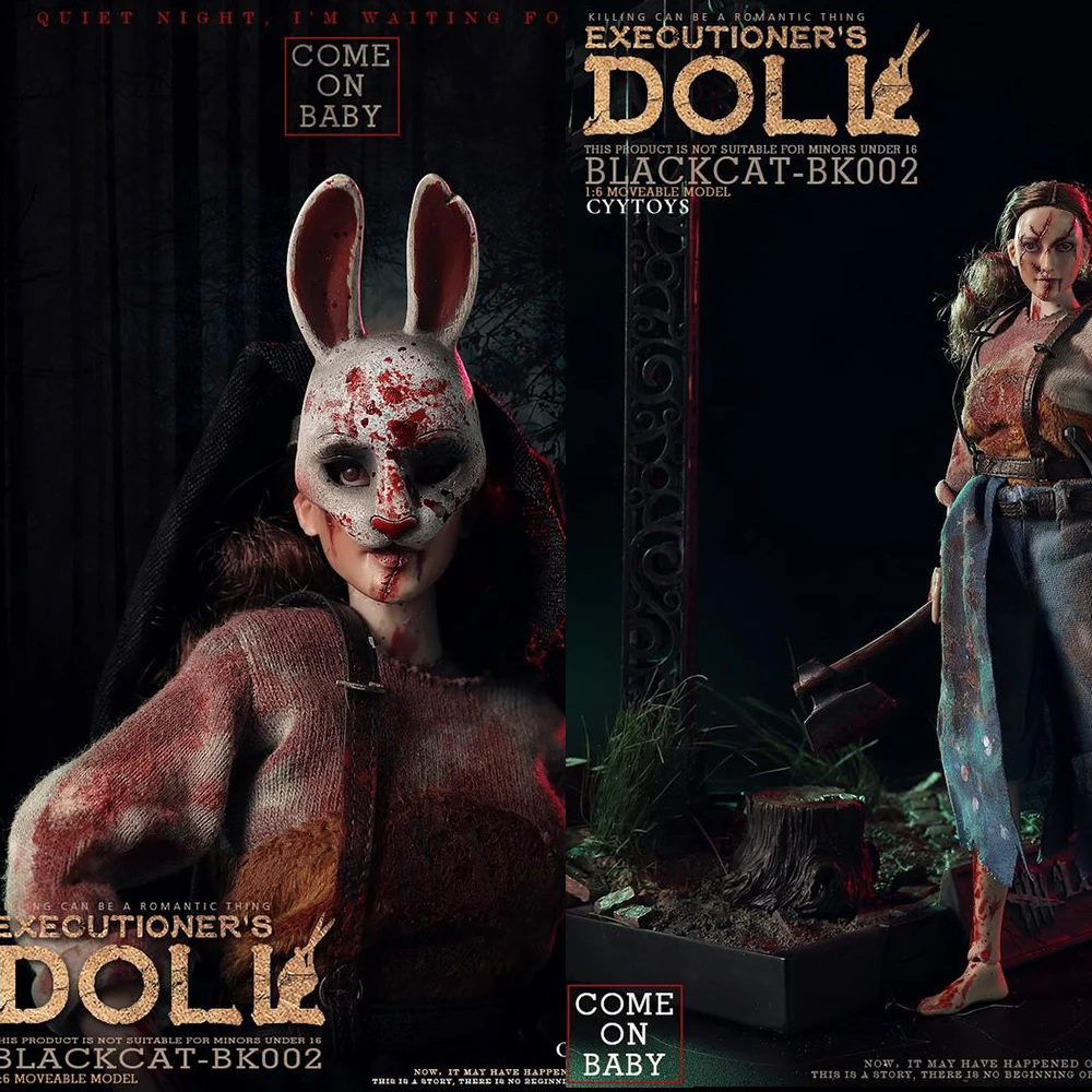 

1/6 BK002 Мясник серия ужасов кролик трус кукла экшн-фигурка Blackcat с платформой CYYTOYS