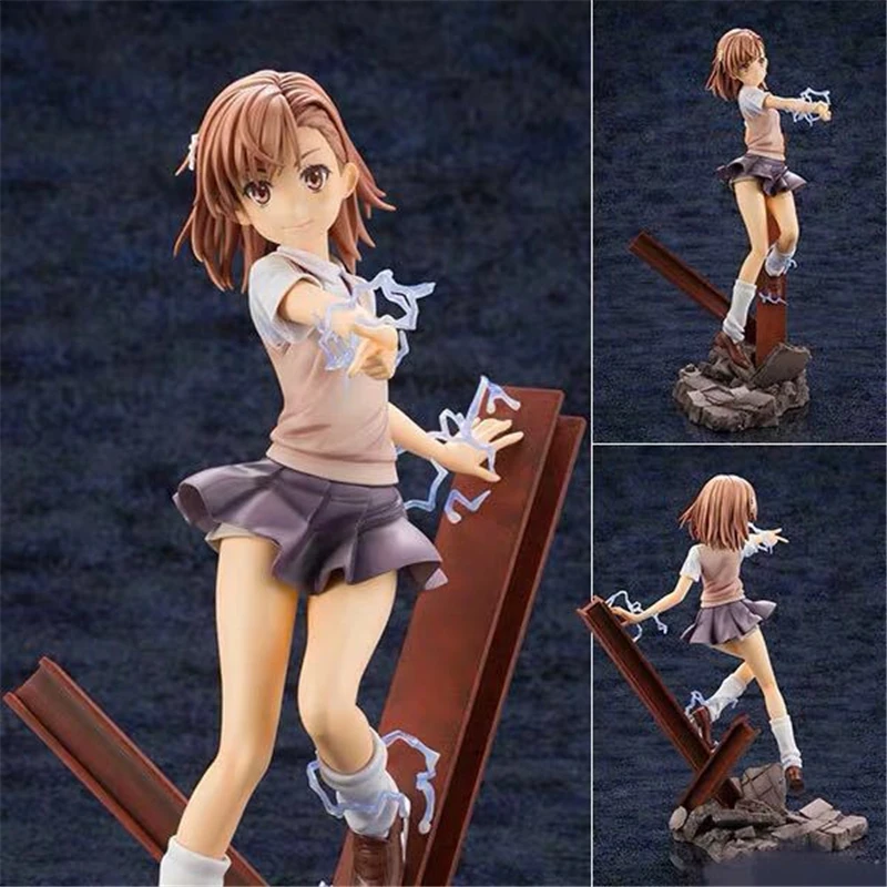 

Cute Anime Toaru Majutsu no Index II Misaka Mikoto 1/7 Scale PVC Action Figure Collectible Model Kids Toys Doll 26CM
