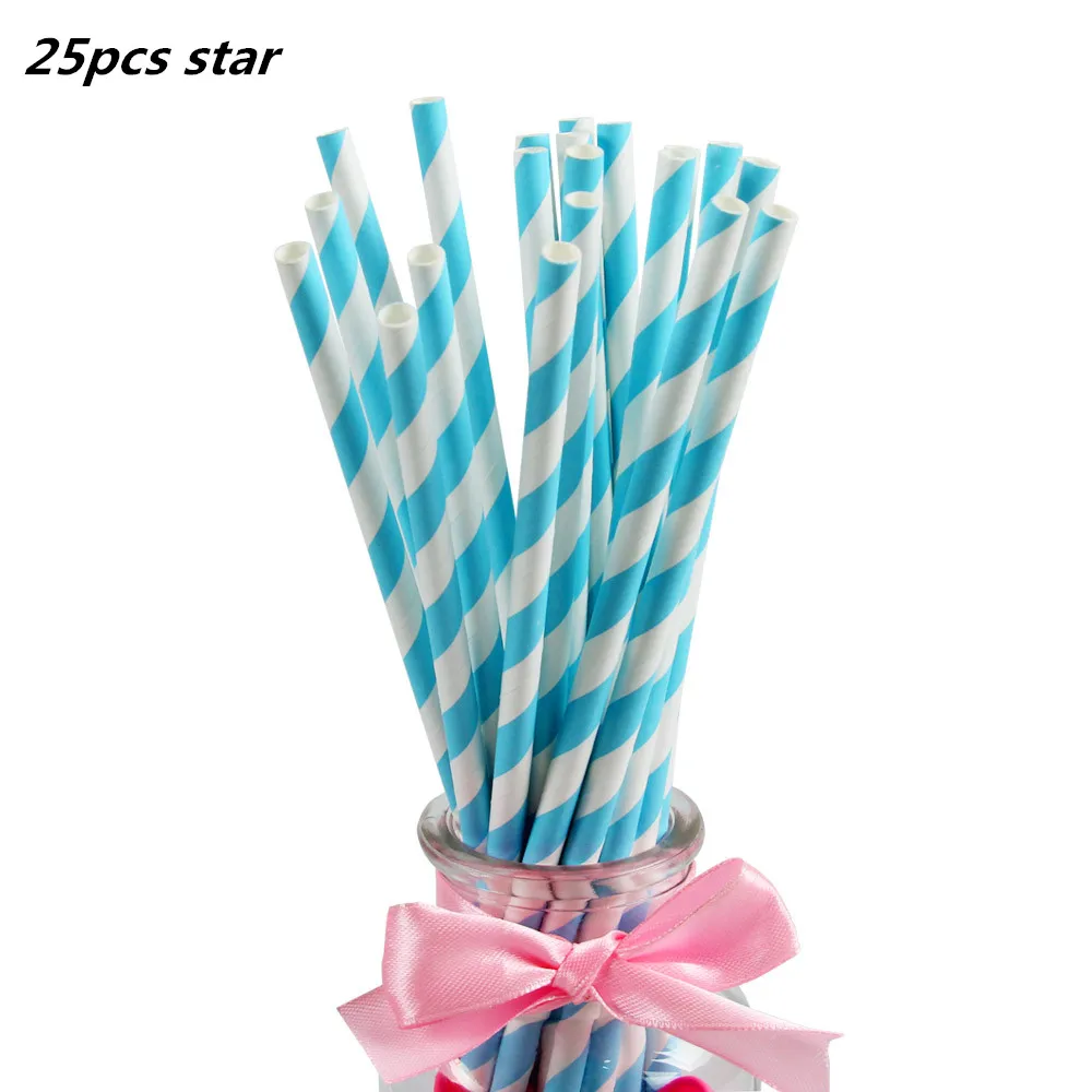 25pcs straw 20 шт./лот, разноцветные золотые Одноразовые столовые салфетки, 10 шт., тарелка, чашка для ребенка на день рождения, вечерние, свадебные, рождественские украшения на Рамадан - Цвет: 25pcs straw