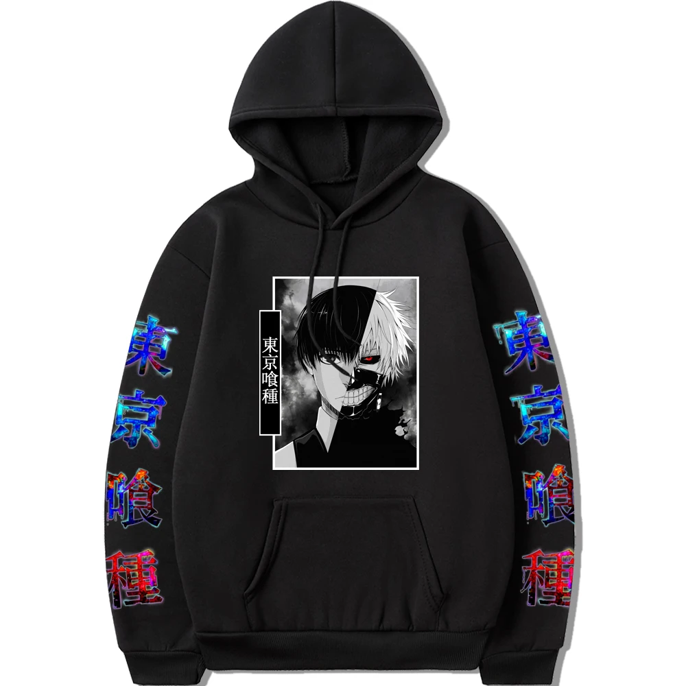 

Толстовка с капюшоном Kaneki Ken из аниме «Токийский Гуль», свитшот с графическим принтом, повседневные пуловеры, свободные мужские топы унисек...