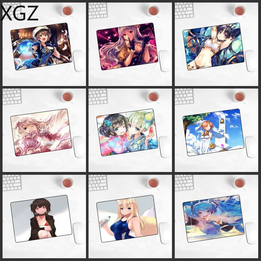 

XGZ Promotional Small 22x18cm Office Mousepad Game Player Mouse Pad Keyboard Computing Anime Mat Tablet Notebook