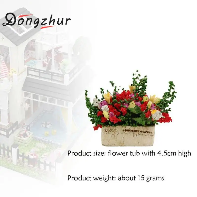 

Dongzhur Dollhouse Miniature Flower Plant Pot Living Garden 1:12 Scale Room House Decor S0O3 D8U1
