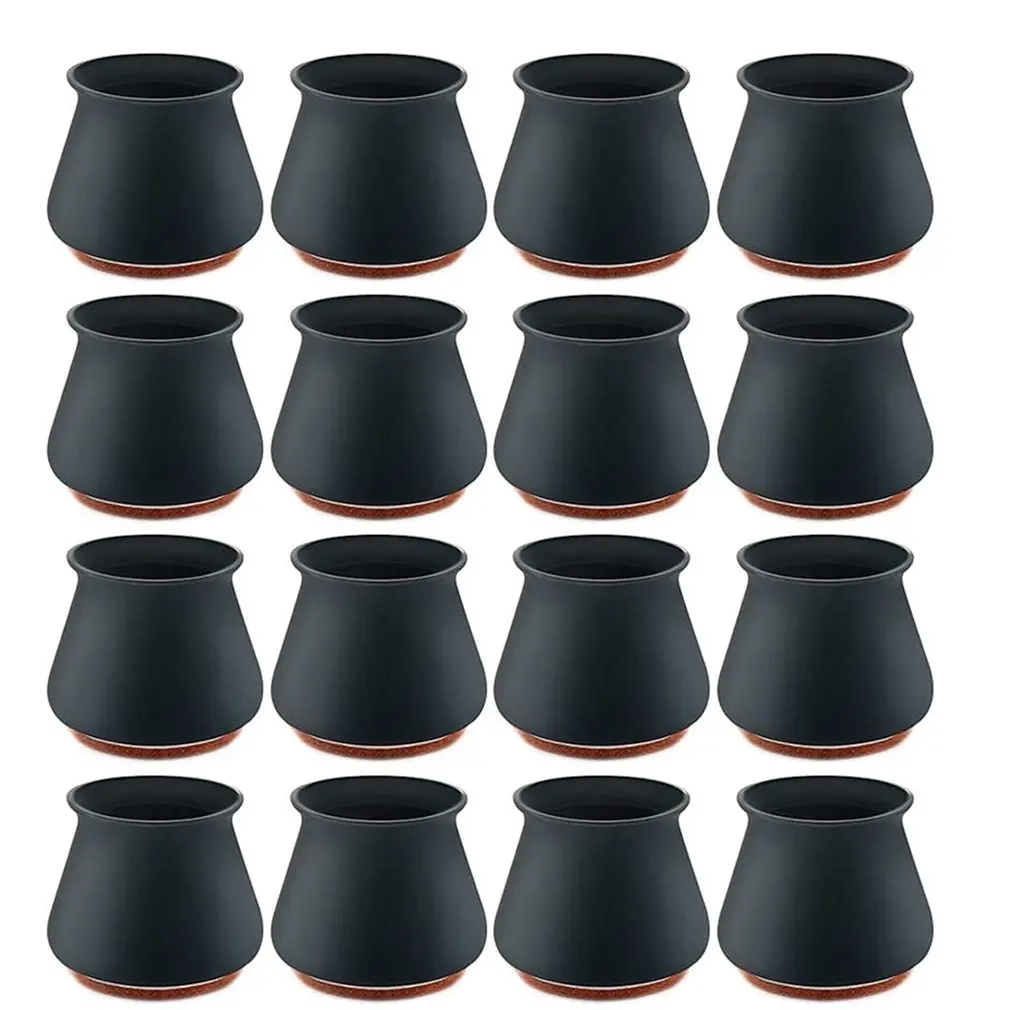 

16pcs Table Chair Legs Silicone Caps Funiture Feets Protector Covers Non-slip Table Leg Caps Foot Protection Bottom Covers