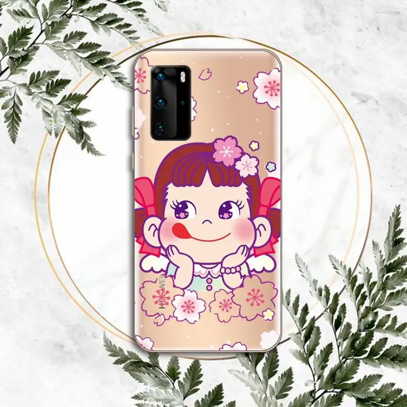 

Sweet Peko Milk Milky Phone Case Transparent for Huawei P honor 8 10i 20 30 40 smart 2019