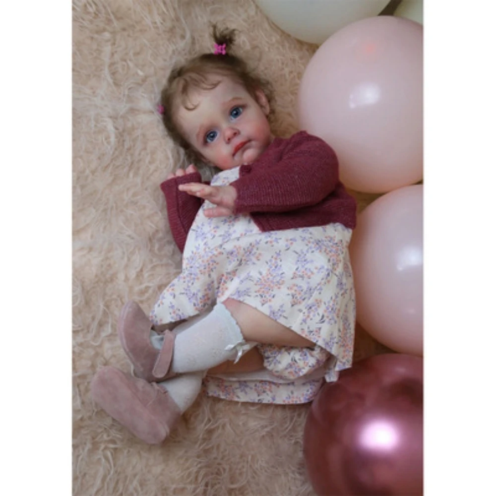 Кукла реборн Bebes 57 см с жирафом Реалистичная |