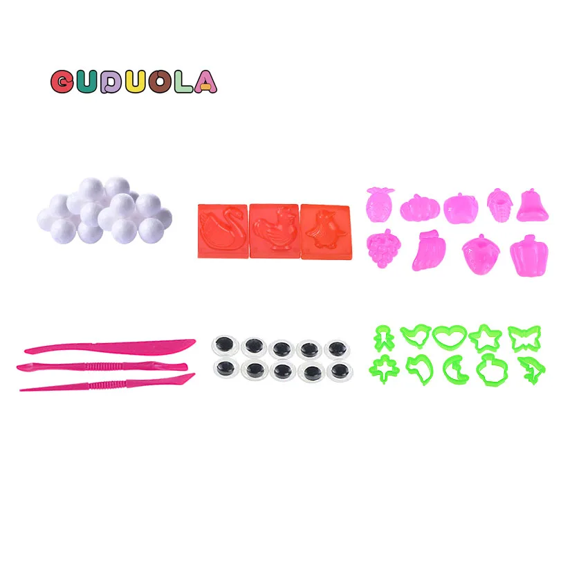 50 accessories Детские игрушки "сделай сам", 36 цветов, светильник, мягкая полимерная глина, развивающая игрушка, умный пластиковый ИНН, 20 г, пластиковая коробка - Цвет: 50 accessories
