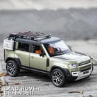 Модель автомобиля Land Rover Defender SUV из сплава, металлическая модель игрушечного автомобиля, имитация звука, световая коллекция, подарок для детей, 124