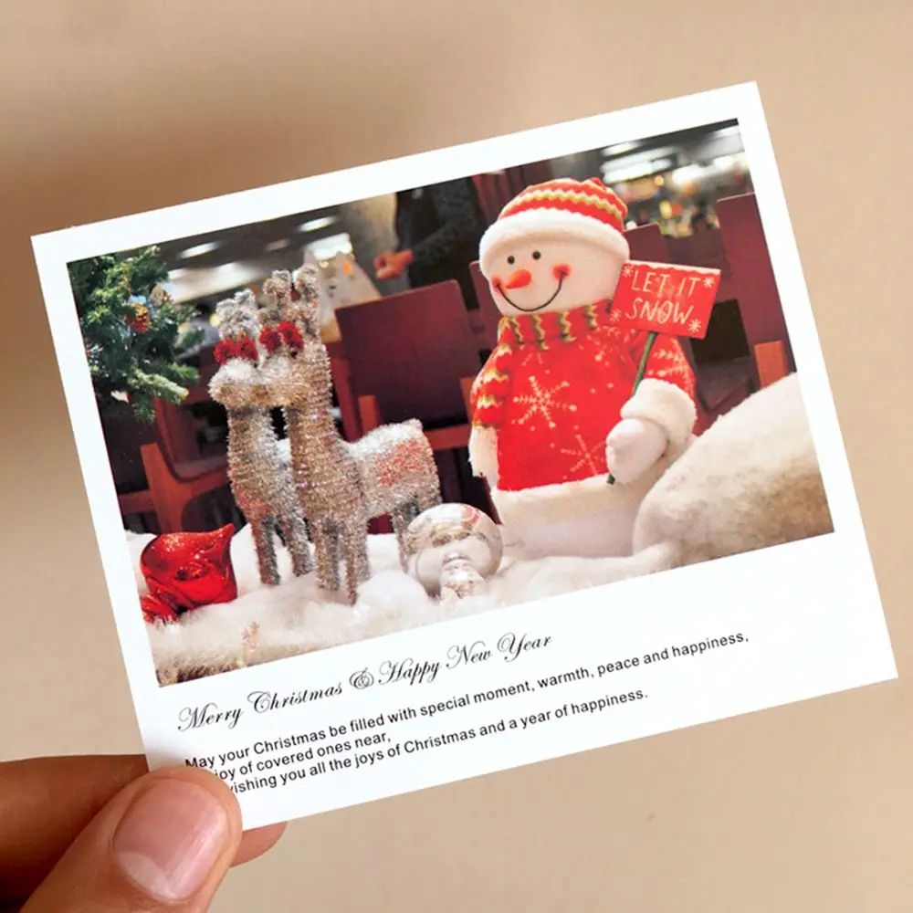 Винтажная Рождественская Поздравительная бумажная открытка merry Christmas DIY рождественская Подарочная открытка новое поступление