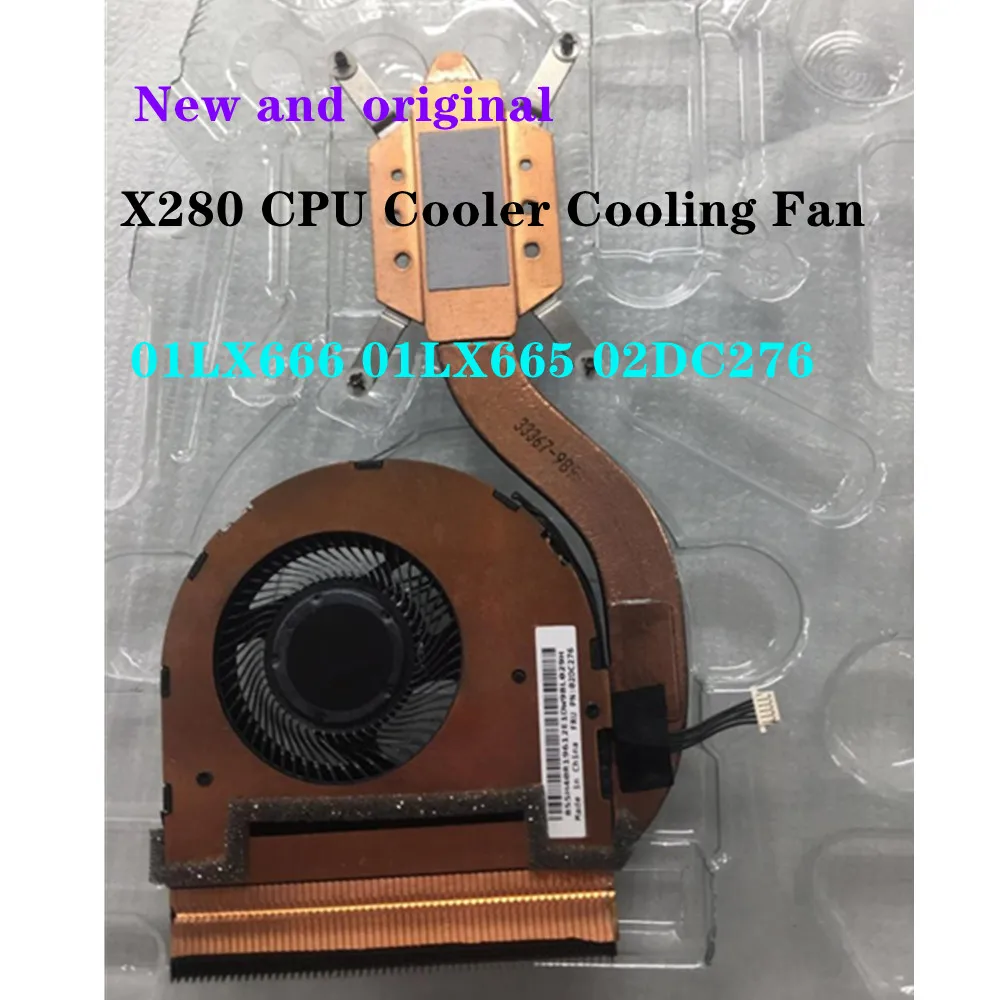 Novo e Original para Lenovo Dissipador de Calor Ventilador de Refrigeração Thinkpad Portátil Cooler Fru 01lx666 01lx665 02dc276 X280 Cpu