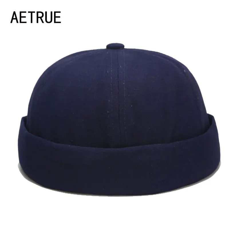 

Solid Cotton Short Street Docker Skullies Beanies Miki Men Winter Hats For Women Caps Men Brimless Sailor Biker Bonnet Hat Cap