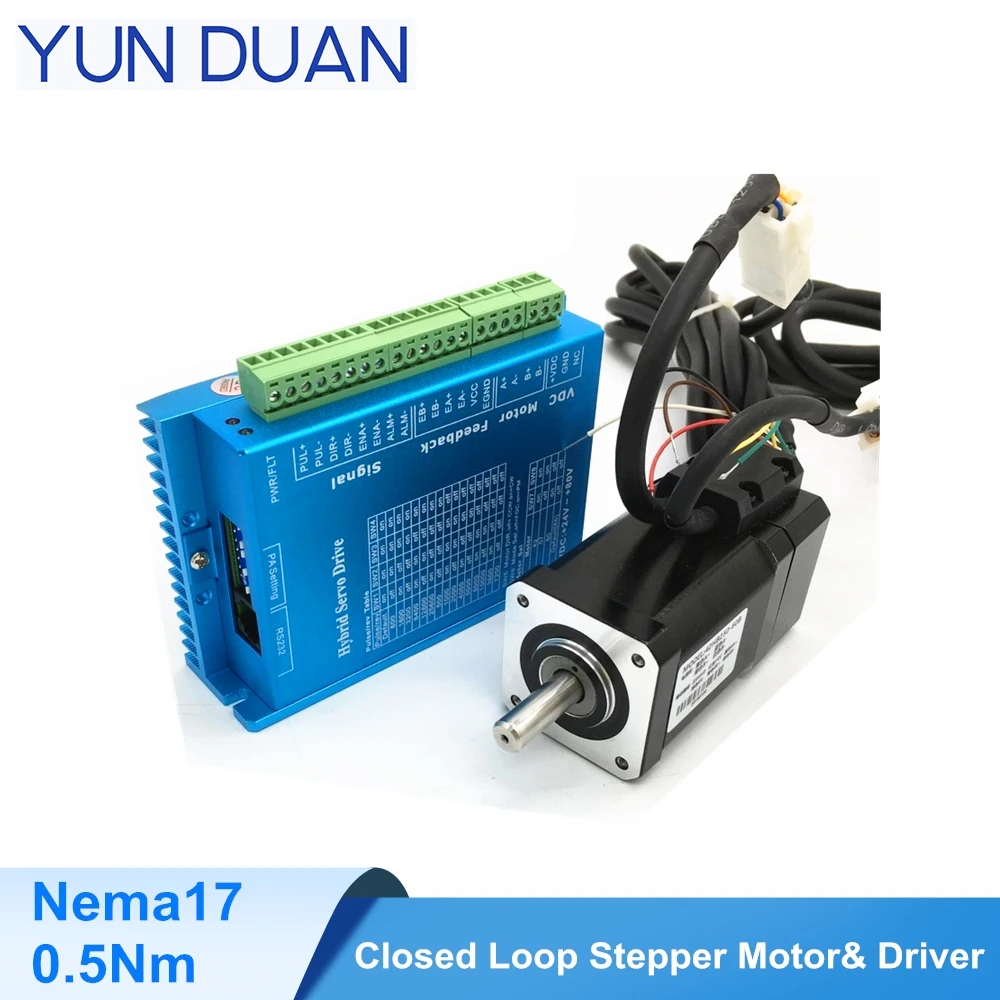 2 фазы замкнутый цикл шаговый двигатель 0.5нм Nema17 драйвер комплект 75Oz in Гибридный