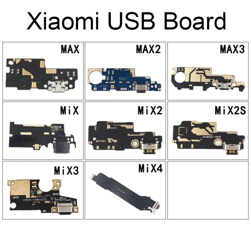 

USB Charging Charger Dock Port Connector Board Flex Cable Mic For XiaoMi Mi Max 2 3 Max1 Max2 Max3 Mix 4 Mix2 Mix2s Mix3 Mix4