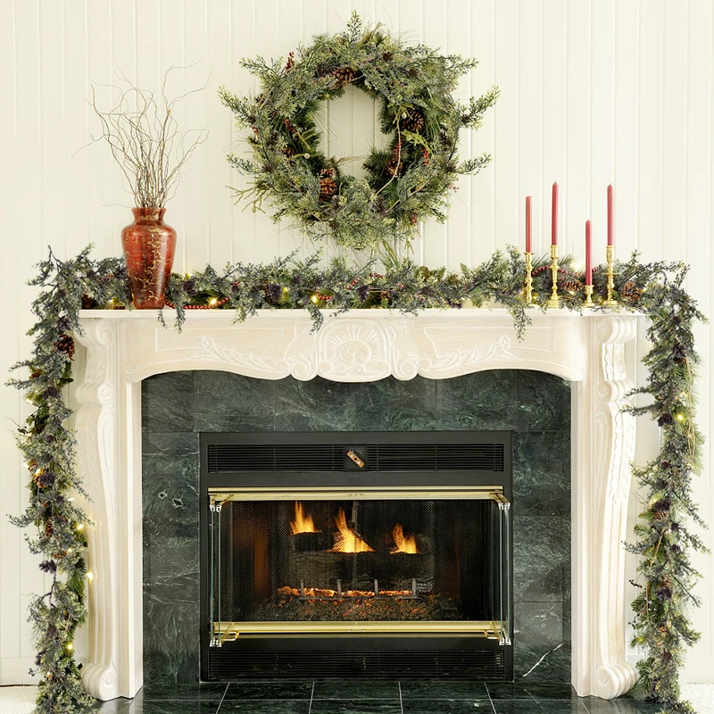 Рождественский венок из ротанга искусственная лоза 150 см висячая цветочная