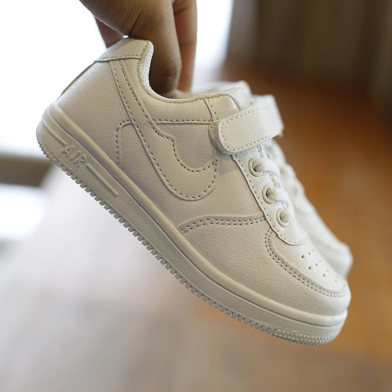 Осенние и зимние воздушные силы № 1 детская белая обувь высокие белые бархатные