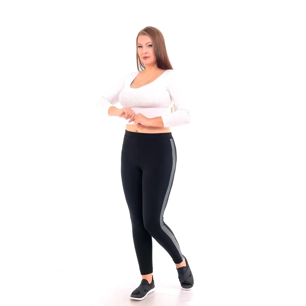 Almila So Bright Silver Silvery Seritli Women Leggings 4010G