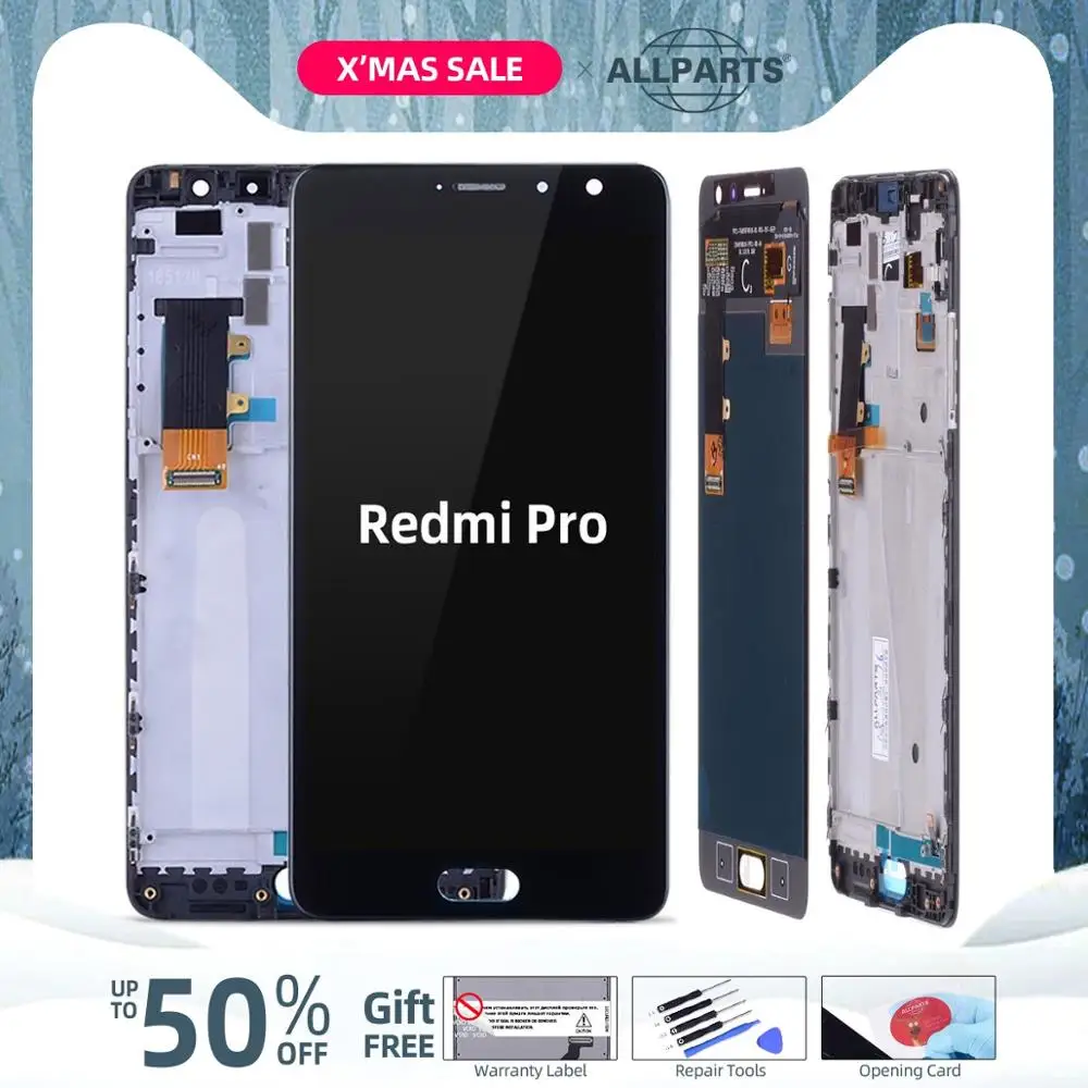 AMOLED Дисплей для XIAOMI Redmi Pro LCD в сборе с тачскрином на рамке 5.5'' черный белый золото