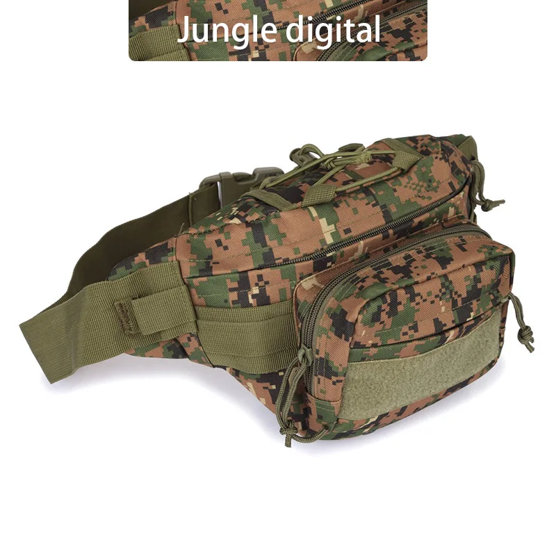 Jungle digital Наружная тактическая Водонепроницаемая Мужская поясная сумка, походная нейлоновая поясная сумка, военная охотничья Спортивная альпинистская походная поясная сумка с карманами - Цвет: Jungle digital
