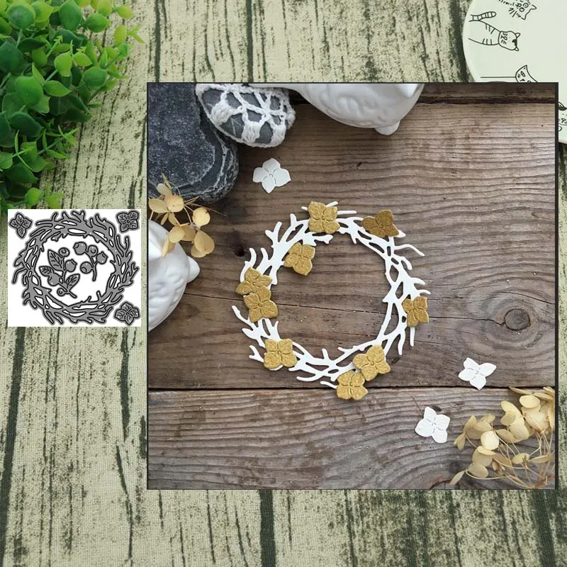 Цветочный набор металлические шаблоны для рамки скрапбукинга тиснения бумаги