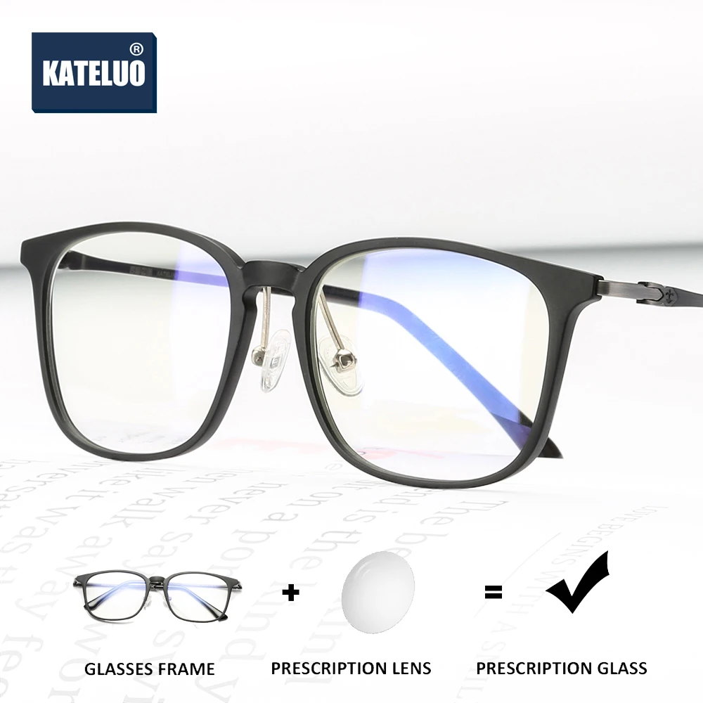 

KATELUO Brand Photochromic Prescription Glasses Optical Eyeglasses Frame Myopia Eyeglasses Glasses Frame For Men Women 9932