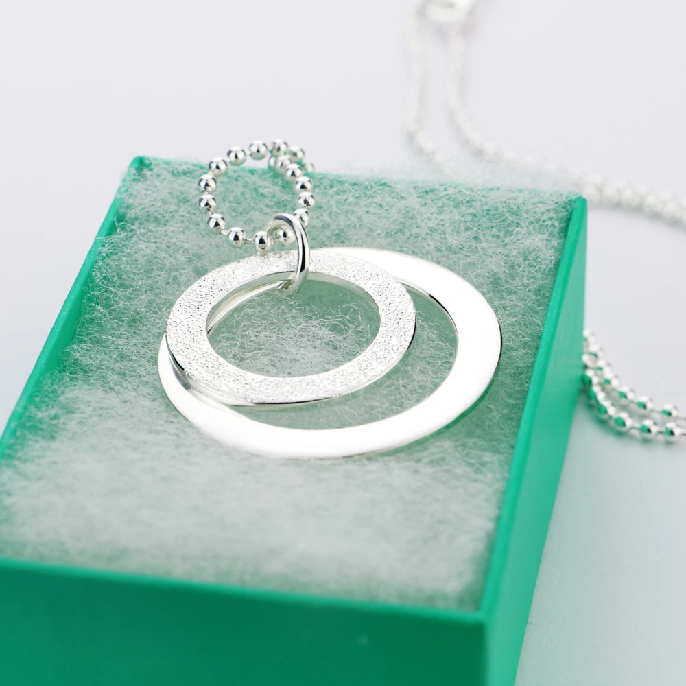 Модное Стильное ожерелье с подвеской в виде большого круга Брендовое из