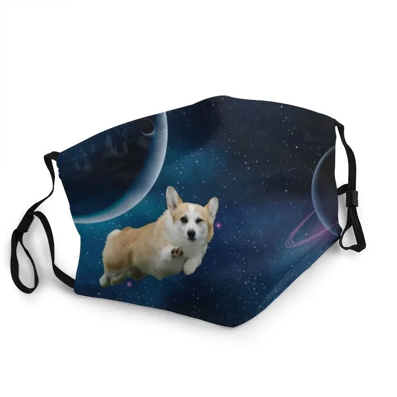 

Pembroke Welsh Corgi Reusable Mouth Face Mask Adult Space Dog Mask Dustproof Protection Cover Respirator Muffle