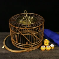 round bamboo bird cage bird breeding box manual outdoor bird nest parrot accessories chinese crafts pet products bird house