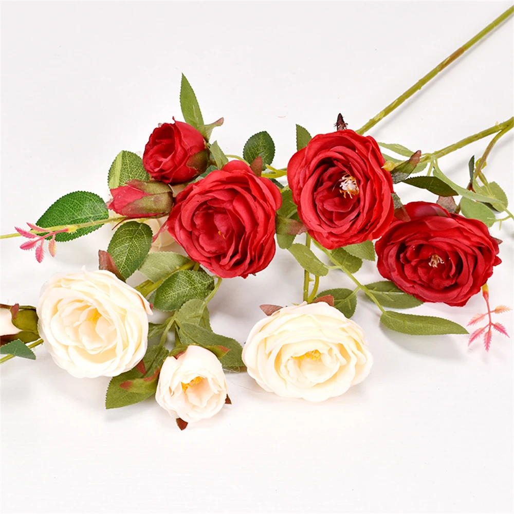

Simulation Flower List 6 Festive Roses Wedding Road Lead Wedding Home Hotel Party Decoration Holiday Celebration Gift DIY