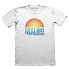 Лето 2019, футболка с круглым вырезом, пляжный дизайн Малибу, футболка, забавный подарок для мужчин, футболка