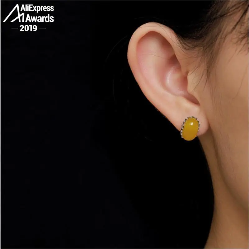 Серьги из серебра 925 пробы с изысканными полудрагоценными камнями | Украшения и