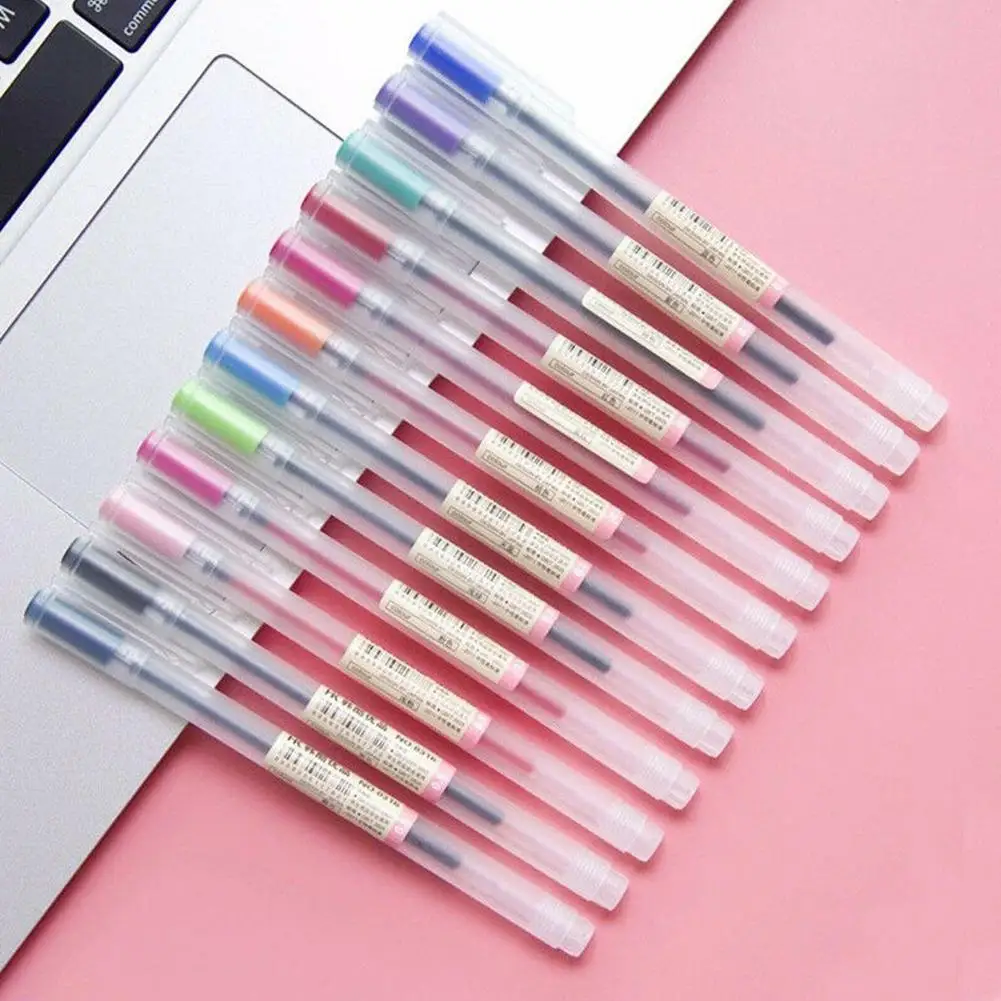 

Ручка гелевая Vividcraft 12 шт./лот, 0,5 мм, цветная чернильная ручка, школьная, офисная, цветная, стильная ручка, 12 шт., C8f2