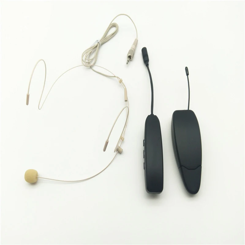 УВЧ беспроводная гарнитура с микрофоном 2 в 1 петличный микрофон для головы