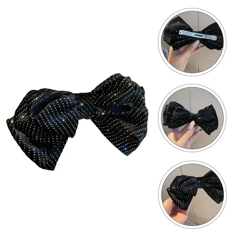 

1pc Girls Headdress Hair Barrette Delicate Retro Big Bow French Hair Clip Hair Accessory