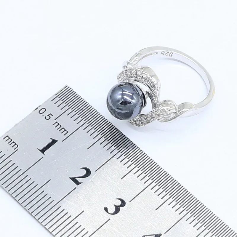 Комплект из колье серёг кольца и браслета серебристого цвета|Ювелирные наборы