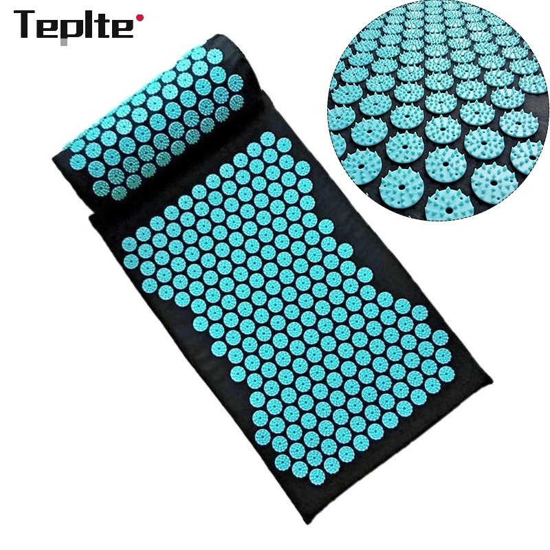 

Massager Cushion Mat Yoga Mat Acupressure Relieve Back Relieve Body Pain Spike Mat Acupuncture Massage Mat with Pillow