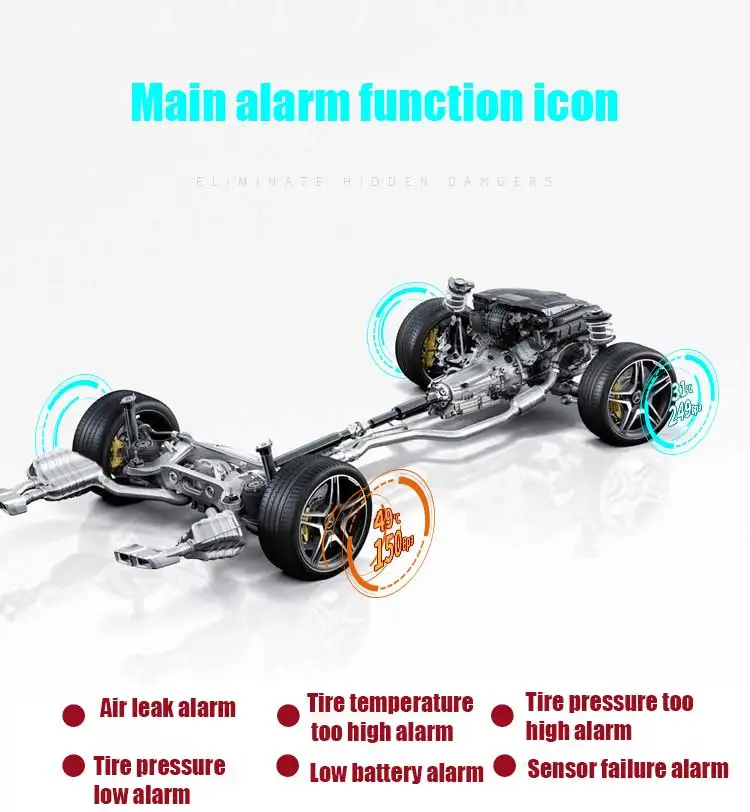 Tpms сенсор Bluetooth Android система контроля давления в шинах + бесключевая Система