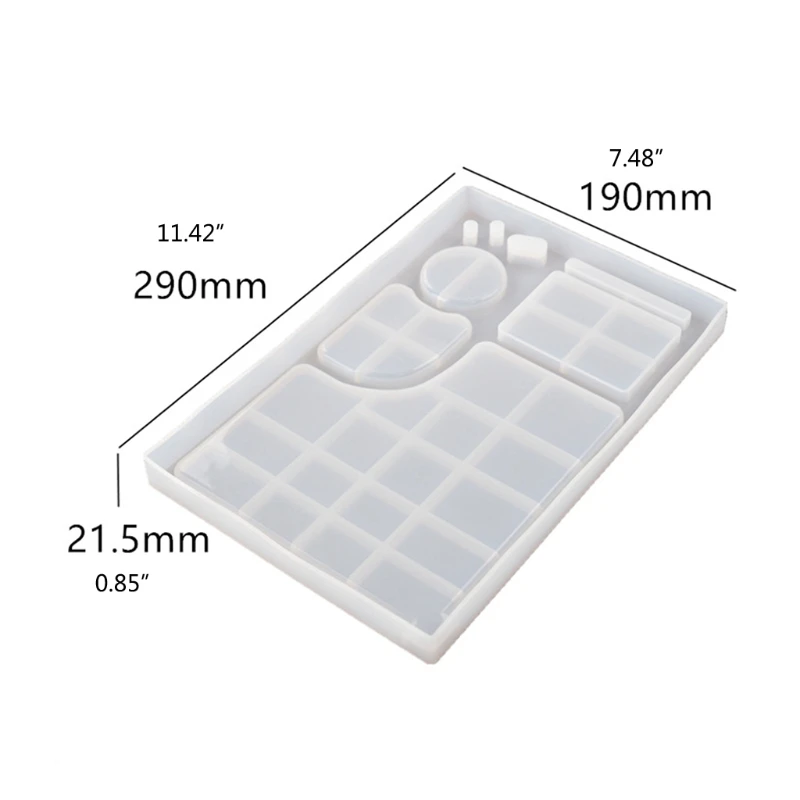 

R58E Rolling Cigarette Tray Crystal Epoxy Resin Mold Makeup Plate Ashtray Casting Silicone Mould DIY Crafts Home Decorations