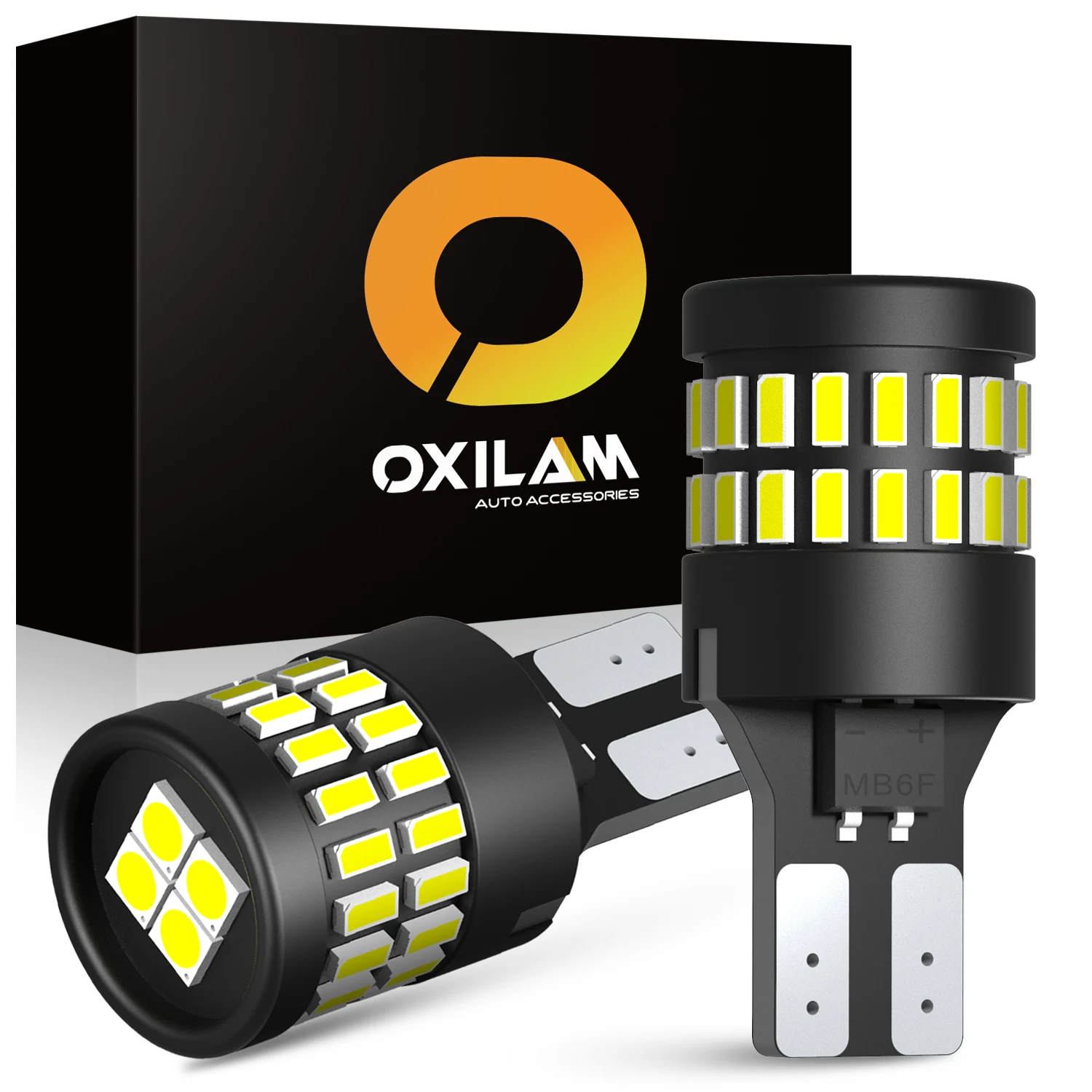 

OXILAM 2x W16W LED T15 Canbus Lamps 921 T16 Car Bulbs Auto Backup Reverse Lights 3030SMD No Hyper Flash 12V 6000K Car Taillights