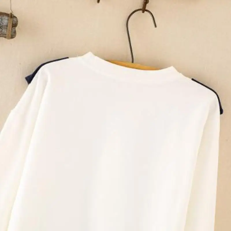 

Korean Style Women 2019 Autumn Casual Simple Kawaii Hoodie O-neck Womens Clothing Cute Long Sleeve Comfort Plus Size Pullovers