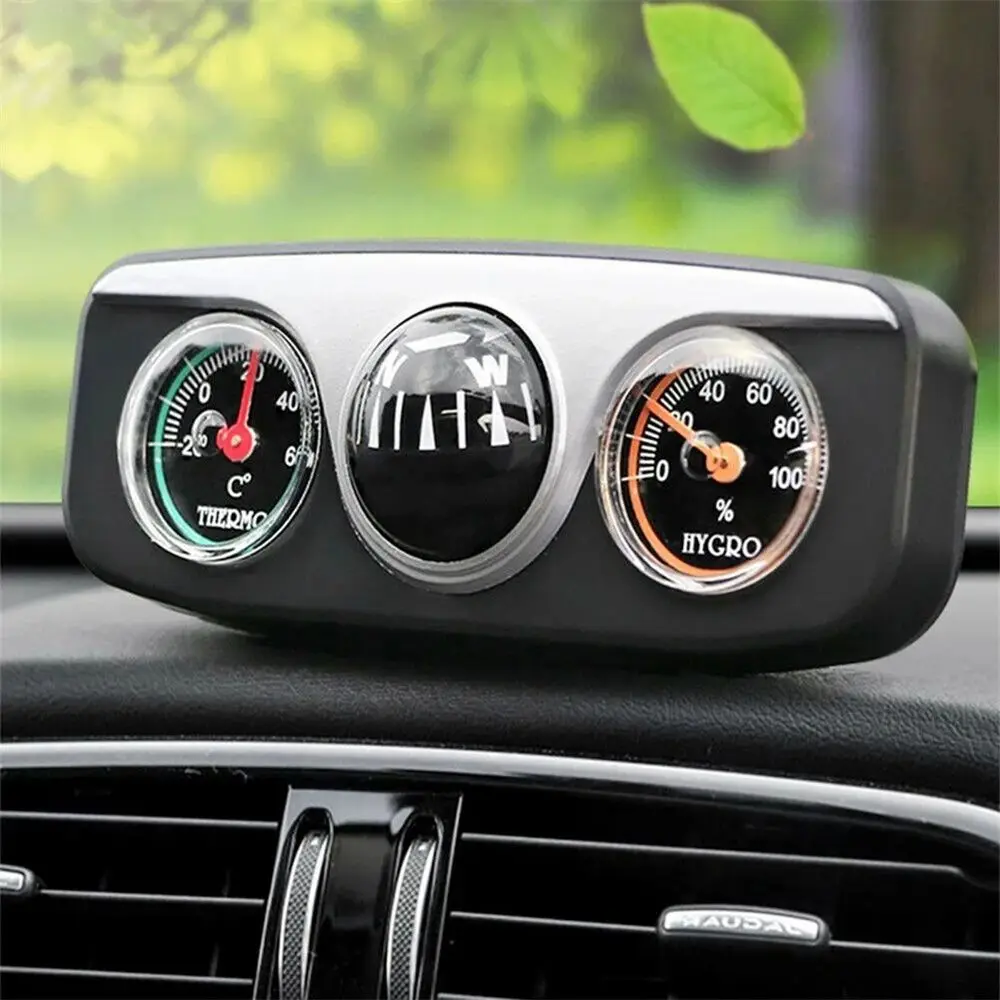 Car Accessories Map Navigation Ball Travel Vehicle Dashboard 3 in 1 Hygrometer Thermometer | Спорт и развлечения